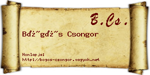Bögös Csongor névjegykártya