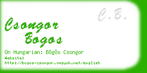 csongor bogos business card